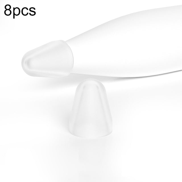 For Xiaomi Stylus Pen 2 8pcs / Set Silicone Wear-resistant Stylus Nib Cover(Transparent)