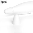 For Xiaomi Stylus Pen 2 8pcs / Set Silicone Wear-resistant Stylus Nib Cover(White) - Pencil Accessories by PMC TechLife | Online Shopping South Africa | PMC TechLife