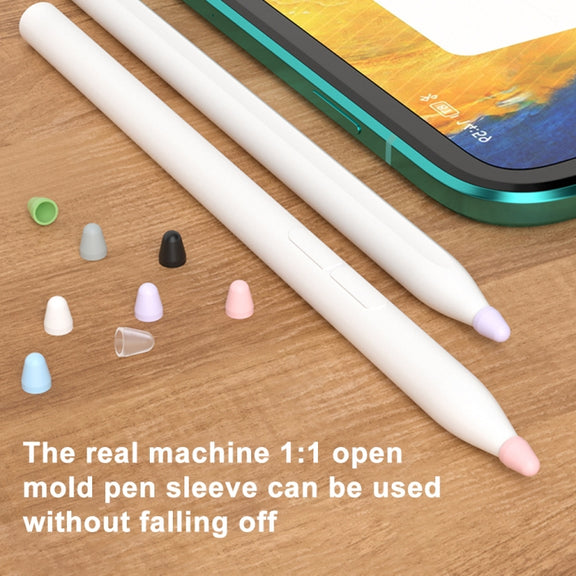 For Xiaomi Stylus Pen 2 8pcs / Set Silicone Wear-resistant Stylus Nib Cover(White)
