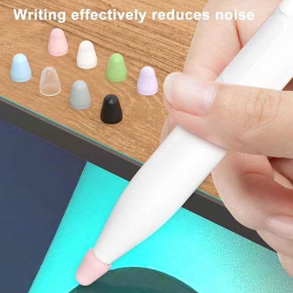 For Xiaomi Stylus Pen 2 8pcs / Set Silicone Wear-resistant Stylus Nib Cover(White)