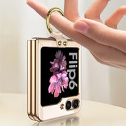 For Samsung Galaxy Z Flip6 / Flip7 FE GKK Electroplating Phone Case with Ring(Blue)