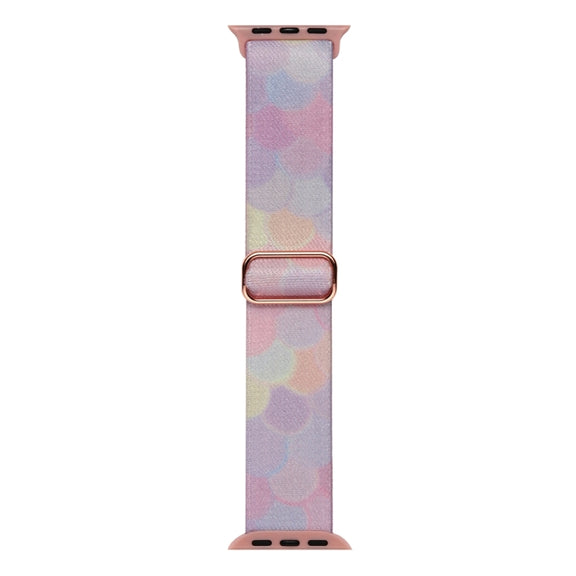 For Apple Watch 3 38mm Painted Pattern Nylon Replacement Watch Band(Symphony Bubbles)