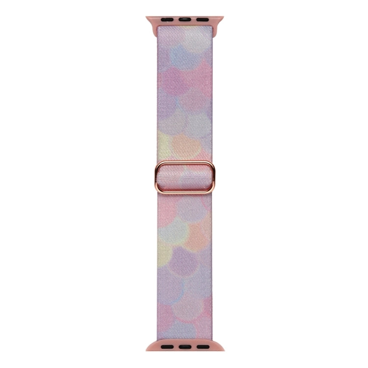 For Apple Watch 42mm Painted Pattern Nylon Replacement Watch Band(Symphony Bubbles)