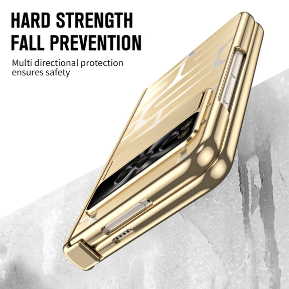 For Google Pixel Fold Integrated Electroplating Folding Phone Case(Gold)