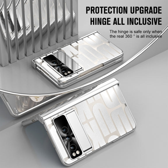 For Google Pixel Fold Integrated Electroplating Folding Phone Case(Silver)