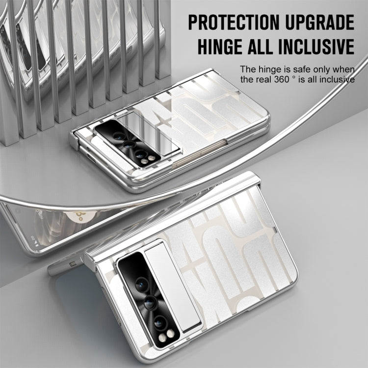 For Google Pixel Fold Integrated Electroplating Folding Phone Case(Silver)