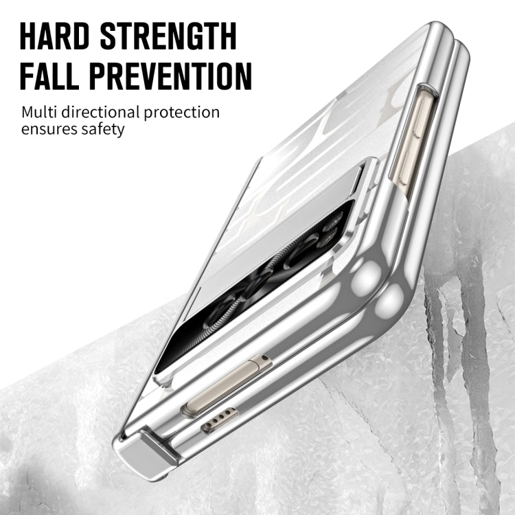 For Google Pixel Fold Integrated Electroplating Folding Phone Case(Silver) - Google Cases by PMC TechLife | Online Shopping South Africa | PMC TechLife | Buy Now Pay Later Mobicred