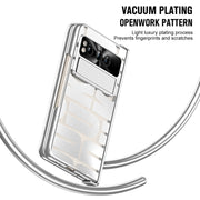 For Google Pixel Fold Integrated Electroplating Folding Phone Case(Silver)