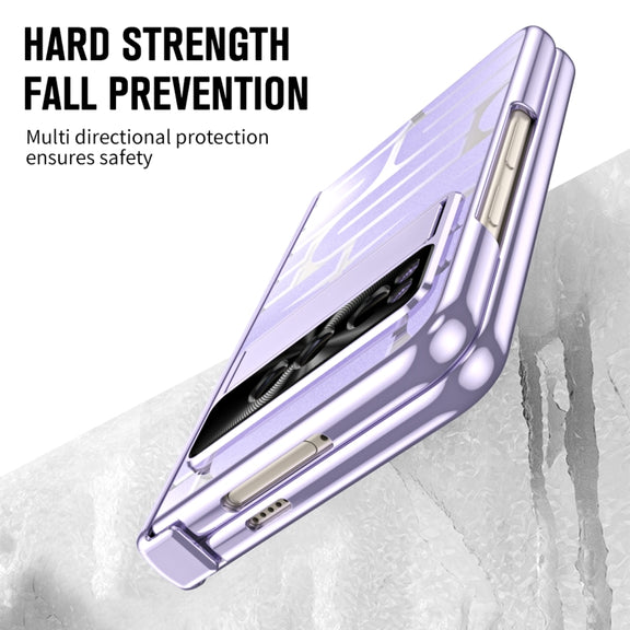 For Google Pixel Fold Integrated Electroplating Folding Phone Case(Purple)