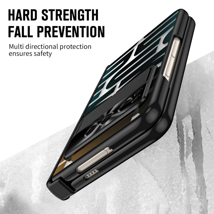 For Google Pixel Fold Integrated Electroplating Folding Phone Case with Hinge(Black) - Google Cases by PMC TechLife | Online Shopping South Africa | PMC TechLife | Buy Now Pay Later Mobicred