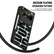 For Google Pixel Fold Integrated Electroplating Folding Phone Case with Hinge(Black)