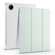 For vivo Pad2 12.1inch 3-folding Transparent TPU Smart Leather Tablet Case with Pen Slot(Light Green) - vivo by PMC TechLife | Online Shopping South Africa | PMC TechLife | Buy Now Pay Later Mobicred