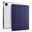 For vivo Pad2 12.1inch 3-folding Transparent TPU Smart Leather Tablet Case with Pen Slot(Dark Blue) - vivo by PMC TechLife | Online Shopping South Africa | PMC TechLife | Buy Now Pay Later Mobicred