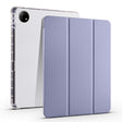 For vivo Pad2 12.1inch 3-folding Transparent TPU Smart Leather Tablet Case with Pen Slot(Purple) - vivo by PMC TechLife | Online Shopping South Africa | PMC TechLife | Buy Now Pay Later Mobicred