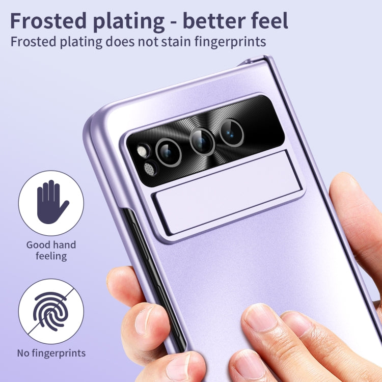For Google Pixel Fold Integrated Electroplating Folding All-inclusive Phone Case(Purple)