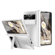 For Google Pixel Fold Integrated Electroplating Folding All-inclusive Phone Case with Pen Slot & Hinge(Silver) - Google Cases by PMC TechLife | Online Shopping South Africa | PMC TechLife | Buy Now Pay Later Mobicred