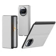 For Huawei Mate X3 Litchi Pattern Foldable Side Window View Protective Phone Case(White) - Huawei Cases by PMC TechLife | Online Shopping South Africa | PMC TechLife | Buy Now Pay Later Mobicred