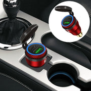 Motorcycle European-style Small-caliber Aluminum Alloy QC 3.0 + PD Fast Charge USB Charger, Shell Color:Red(Blue Light)