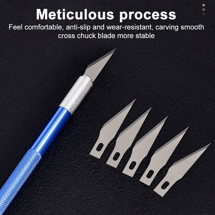 6 in 1 Aluminum Alloy DIY Carving Tool Handmade Pen Knife(Blue) - Burin &Cutting Knife by PMC TechLife | Online Shopping South Africa | PMC TechLife