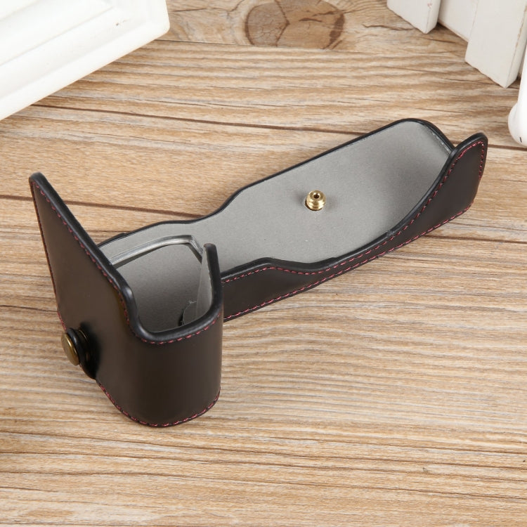 For Canon EOS R8 1/4 inch Thread PU Leather Camera Half Case Base(Black) - Half Case by PMC TechLife | Online Shopping South Africa | PMC TechLife | Buy Now Pay Later Mobicred