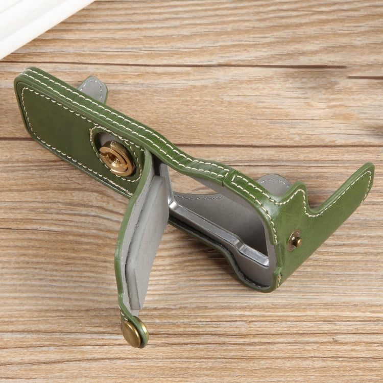 For Canon EOS R50 1/4 inch Thread PU Leather Camera Half Case Base(Green) - Half Case by PMC TechLife | Online Shopping South Africa | PMC TechLife | Buy Now Pay Later Mobicred