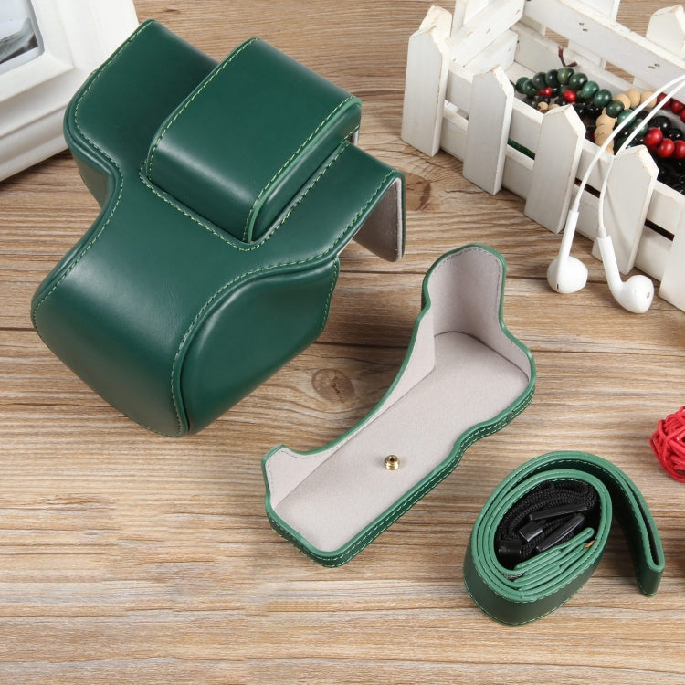 For Canon EOS R50 Full Body Magnetic Leather Camera Case Bag with Strap, Regular Edition(Green) - Leather Bag by PMC TechLife | Online Shopping South Africa | PMC TechLife | Buy Now Pay Later Mobicred