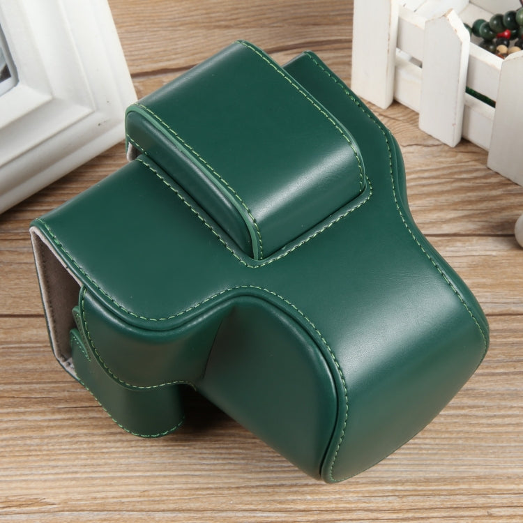 For Canon EOS R50 Full Body Magnetic Leather Camera Case Bag with Strap, Regular Edition(Green) - Leather Bag by PMC TechLife | Online Shopping South Africa | PMC TechLife | Buy Now Pay Later Mobicred