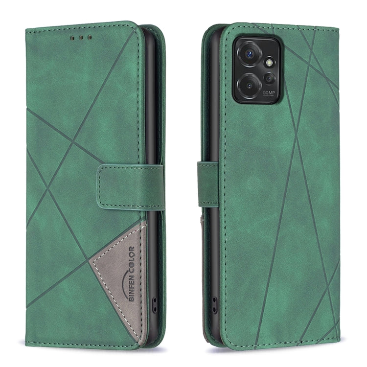 For Motorola Moto G Power 5G 2024 Magnetic Buckle Rhombus Texture Leather Phone Case(Green) - Motorola Cases by PMC Jewellery | Online Shopping South Africa | PMC Jewellery | Buy Now Pay Later Mobicred