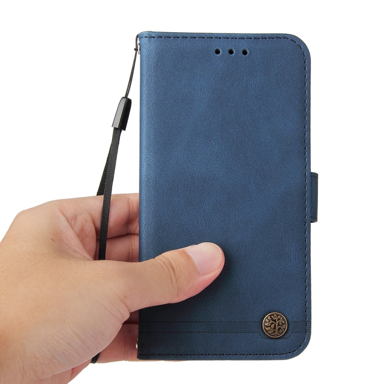 For Google Pixel 9 Pro Skin Feel Life Tree Metal Button Leather Phone Case(Blue)