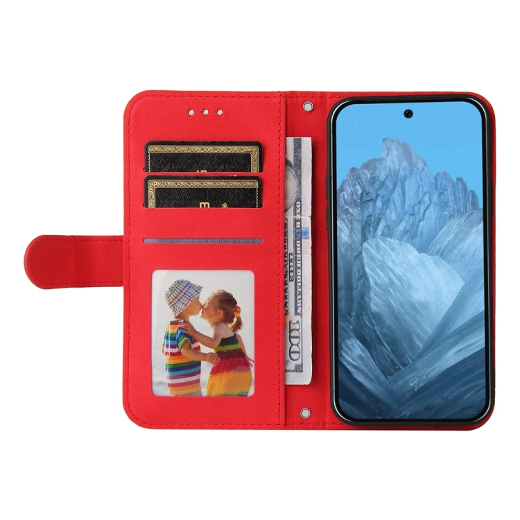 For Google Pixel 9 Skin Feel Life Tree Metal Button Leather Phone Case(Red) - Google Cases by PMC TechLife | Online Shopping South Africa | PMC TechLife | Buy Now Pay Later Mobicred