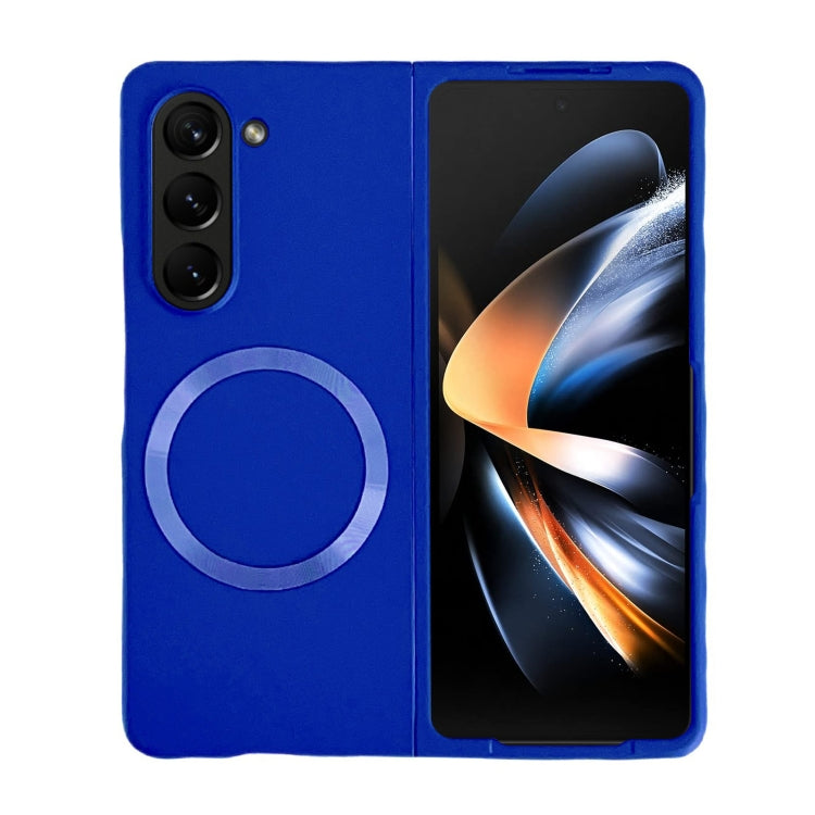 For Samsung Galaxy Z Fold5 Skin Feel Magsafe Magnetic Shockproof PC Phone Case(Dark Blue) - Galaxy Z Fold5 Cases by PMC TechLife | Online Shopping South Africa | PMC TechLife