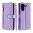 For Tecno Pova 5 Pro Sheep Texture Cross-body Zipper Wallet Leather Phone Case(Purple) - Tecno Cases by PMC TechLife | Online Shopping South Africa | PMC TechLife | Buy Now Pay Later Mobicred