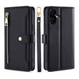 For Tecno Pova Neo 3 Sheep Texture Cross-body Zipper Wallet Leather Phone Case(Black) - Tecno Cases by PMC TechLife | Online Shopping South Africa | PMC TechLife | Buy Now Pay Later Mobicred