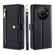 For Sharp Aquos R8 Pro SH-51 Sheep Texture Cross-body Zipper Wallet Leather Phone Case(Black) - More Brand by PMC TechLife | Online Shopping South Africa | PMC TechLife | Buy Now Pay Later Mobicred