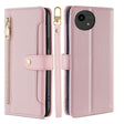 For Sharp Aquos Wish4 Sheep Texture Cross-body Zipper Wallet Leather Phone Case(Pink) - More Brand by PMC TechLife | Online Shopping South Africa | PMC TechLife | Buy Now Pay Later Mobicred
