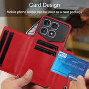 For Xiaomi Redmi K70 Ultra Double Buckle Card Slots Magnetic Phone Case(Black)