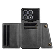 For Xiaomi Redmi K70 Ultra Double Buckle Card Slots Magnetic Phone Case(Grey)