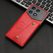 For Xiaomi Redmi K70 Ultra Double Buckle Card Slots Magnetic Phone Case(Red)
