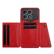 For Xiaomi Redmi K70 Ultra Double Buckle Card Slots Magnetic Phone Case(Red)