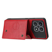 For Xiaomi Redmi K70 Ultra Double Buckle Card Slots Magnetic Phone Case(Red)