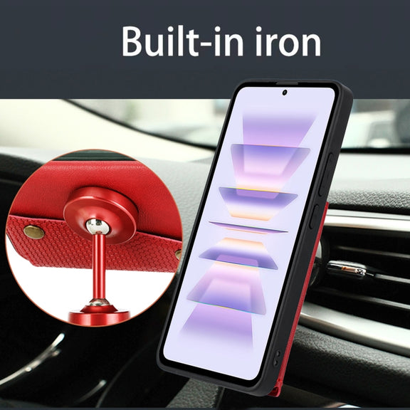 For Xiaomi Redmi K70 Ultra Double Buckle Card Slots Magnetic Phone Case(Red)