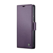 For Realme 10 Pro 5G CaseMe 023 Butterfly Buckle Litchi Texture RFID Anti-theft Leather Phone Case(Pearly Purple)