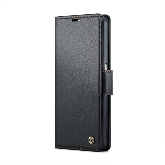 For Realme 9i 4G CaseMe 023 Butterfly Buckle Litchi Texture RFID Anti-theft Leather Phone Case(Black)