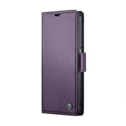 For Realme 9i 4G CaseMe 023 Butterfly Buckle Litchi Texture RFID Anti-theft Leather Phone Case(Pearly Purple)