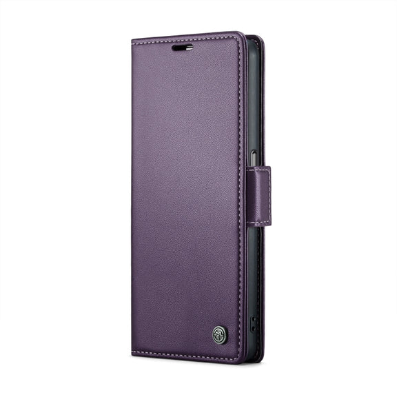 For Realme 9i 4G CaseMe 023 Butterfly Buckle Litchi Texture RFID Anti-theft Leather Phone Case(Pearly Purple)