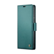 For Realme 10 Pro+ CaseMe 023 Butterfly Buckle Litchi Texture RFID Anti-theft Leather Phone Case(Pearly Blue)