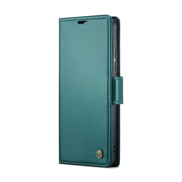 For Realme 10 Pro+ CaseMe 023 Butterfly Buckle Litchi Texture RFID Anti-theft Leather Phone Case(Pearly Blue)
