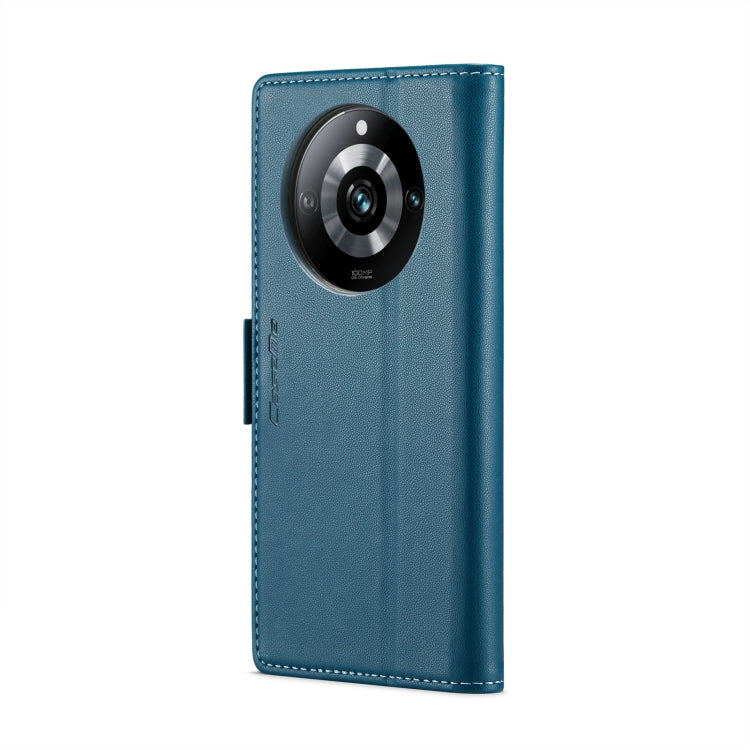For Realme 11 Pro/11 Pro+ CaseMe 023 Butterfly Buckle Litchi Texture RFID Anti-theft Leather Phone Case(Blue)