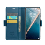 For Realme 11 Pro/11 Pro+ CaseMe 023 Butterfly Buckle Litchi Texture RFID Anti-theft Leather Phone Case(Blue)