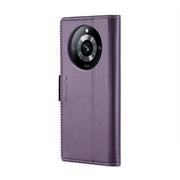 For Realme 11 Pro/11 Pro+ CaseMe 023 Butterfly Buckle Litchi Texture RFID Anti-theft Leather Phone Case(Pearly Purple)
